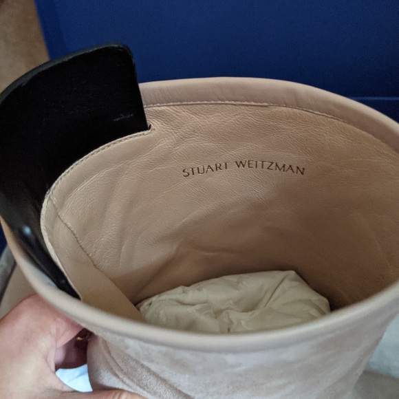 Stuart Weitzman nude pink suede booties boots - Picture 6 of 6